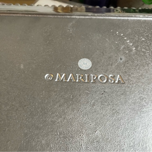 Mariposa Pearled Serving Tray With Handles - Picture 5 of 6